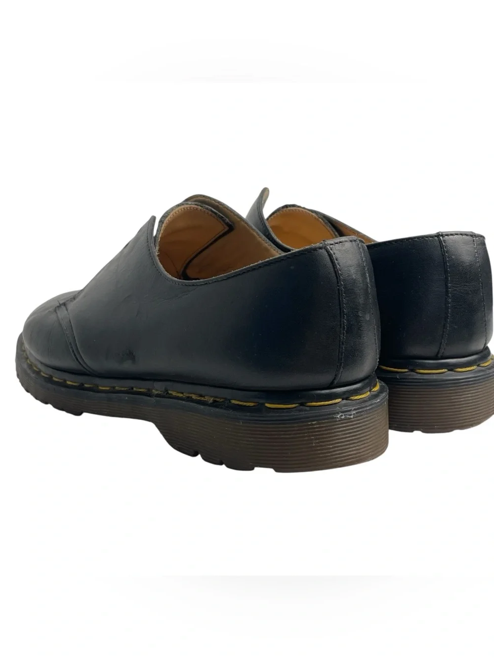 Dr. Martens VTG Black Leather 1461 Black Leather 3 eyelet Oxford shoe UK 11 READ